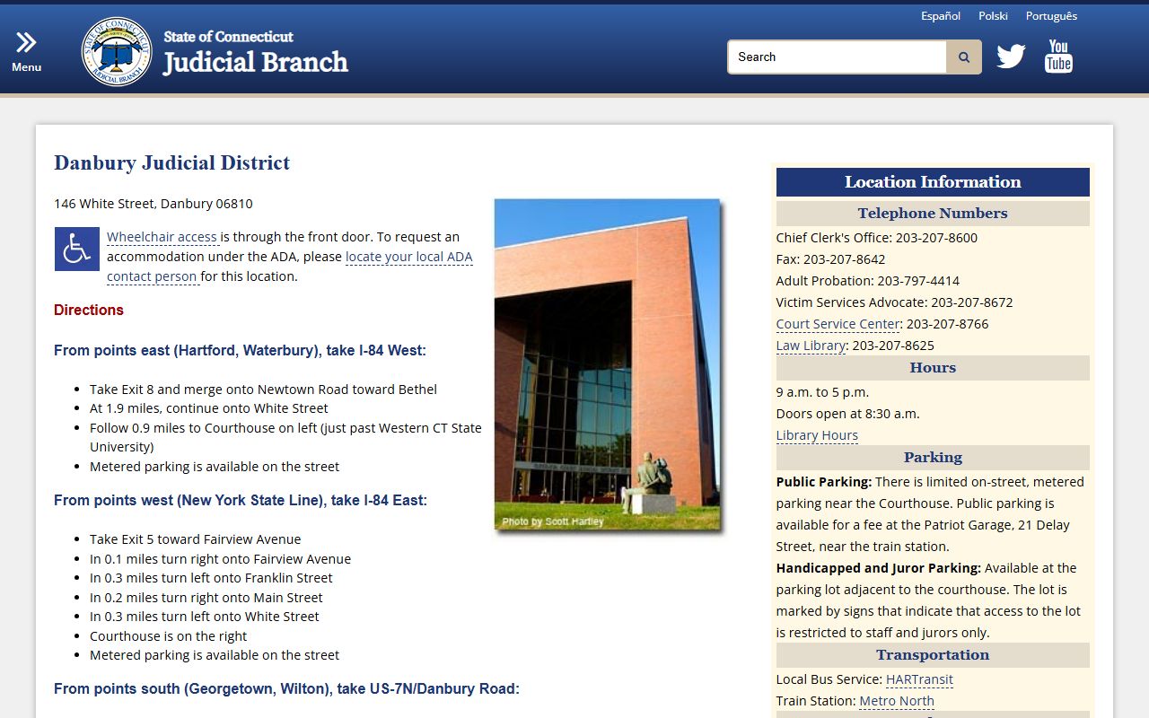 Naugatuck family court records source screenshot