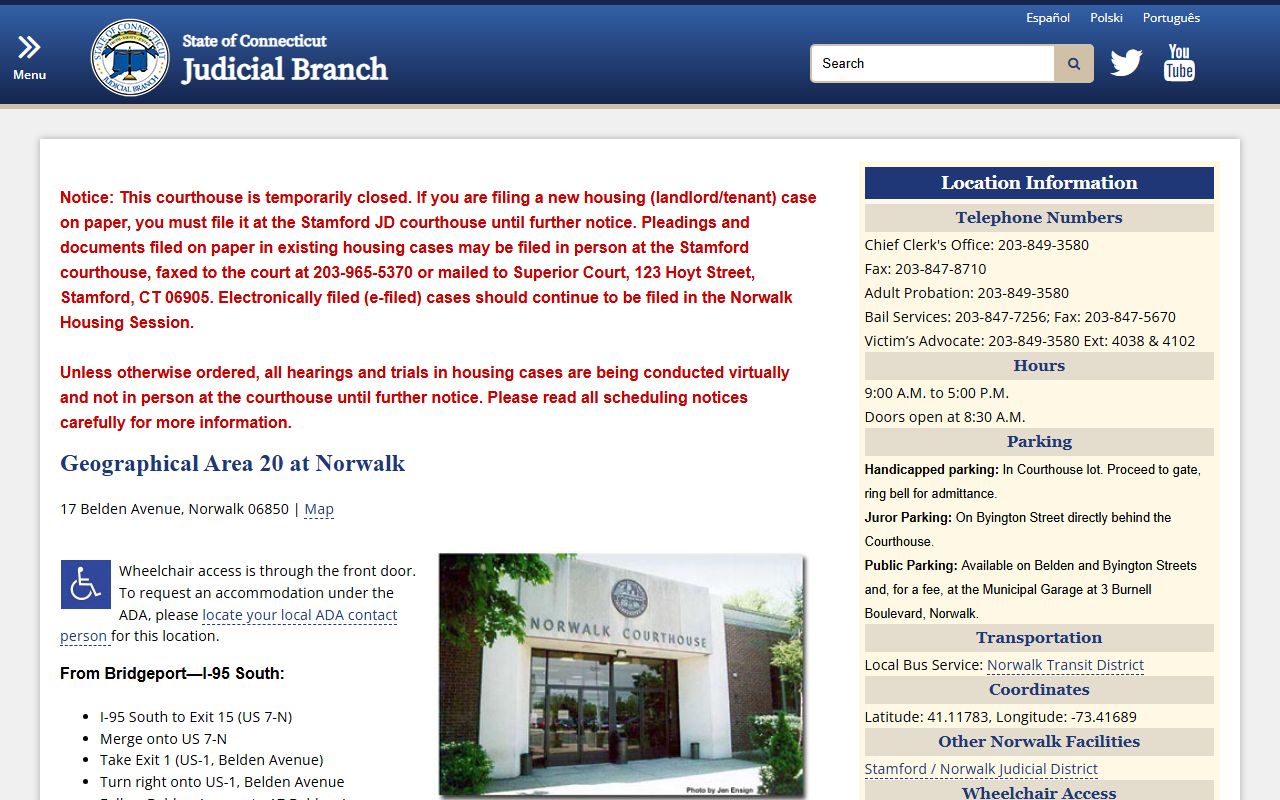 Trumbull family court records source screenshot