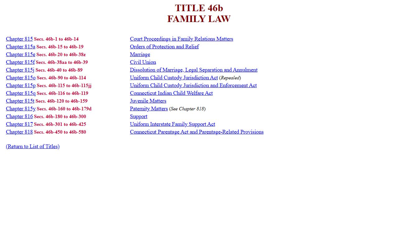 Connecticut family court records source screenshot